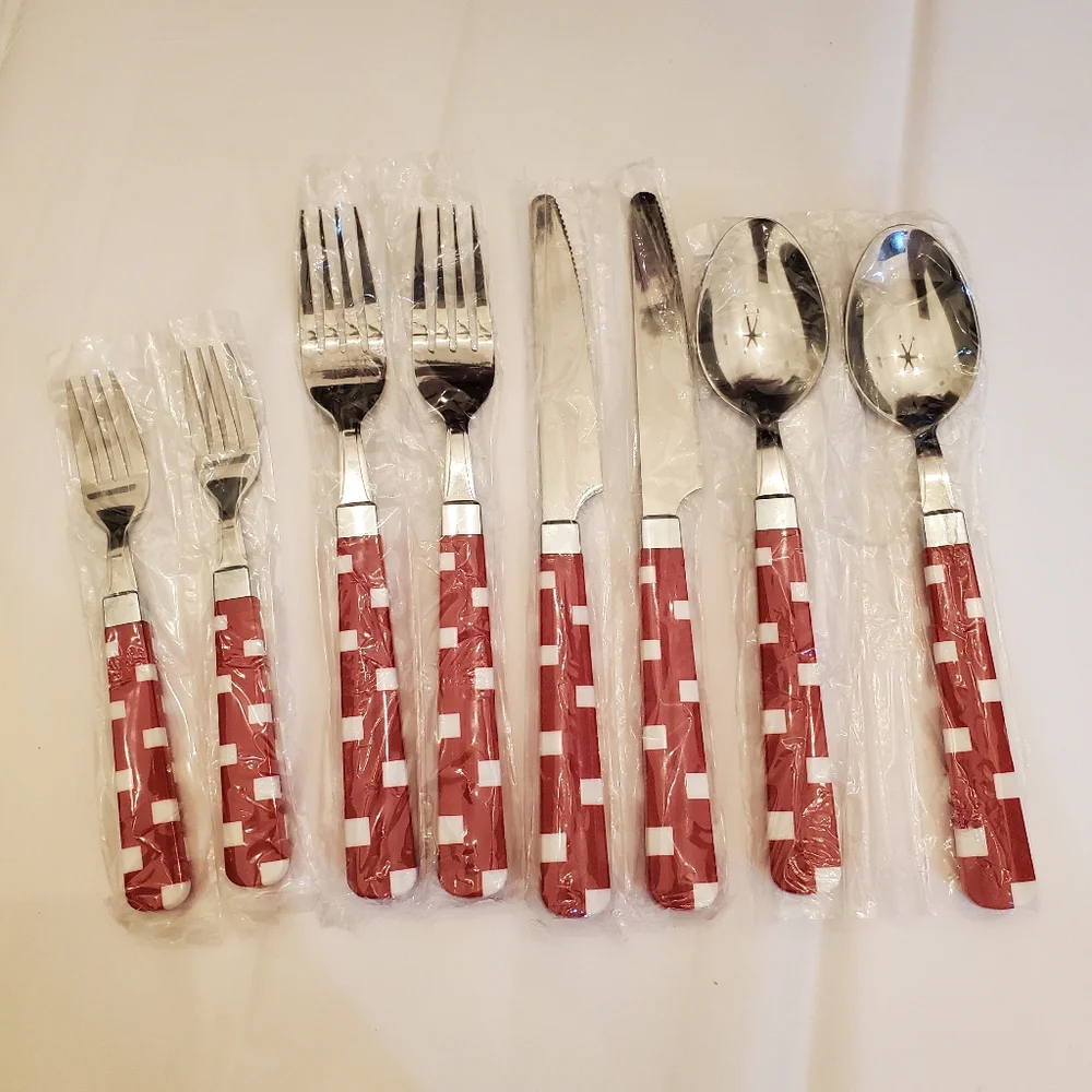 BON Stainless Steel Flatwear Set For 2 NEW 8 pieces